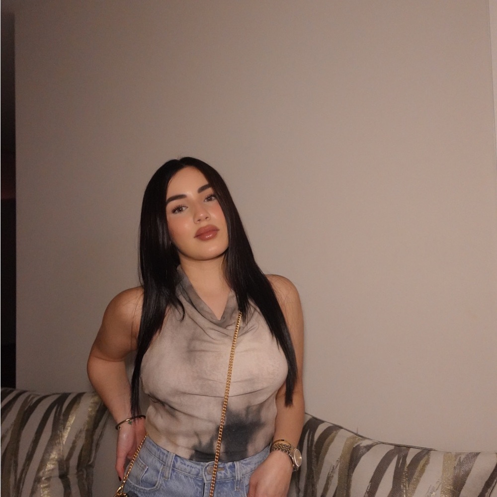 Stylish Women's Black and Cream Top